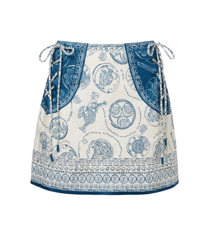 Photo: Alémais Lucky printed linen miniskirt