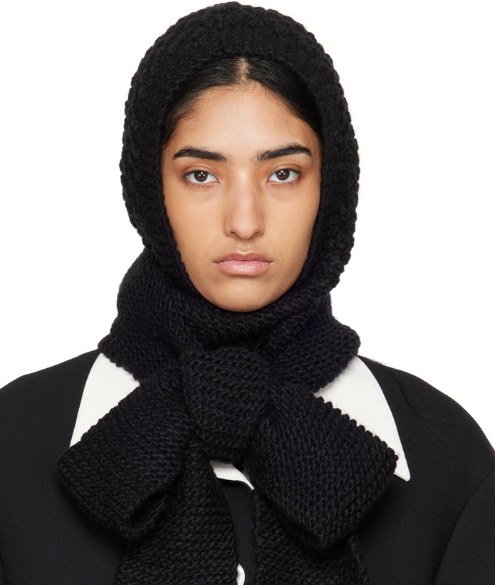 Photo: SHUSHU/TONG SSENSE Exclusive Black Bowknot Knit Beanie