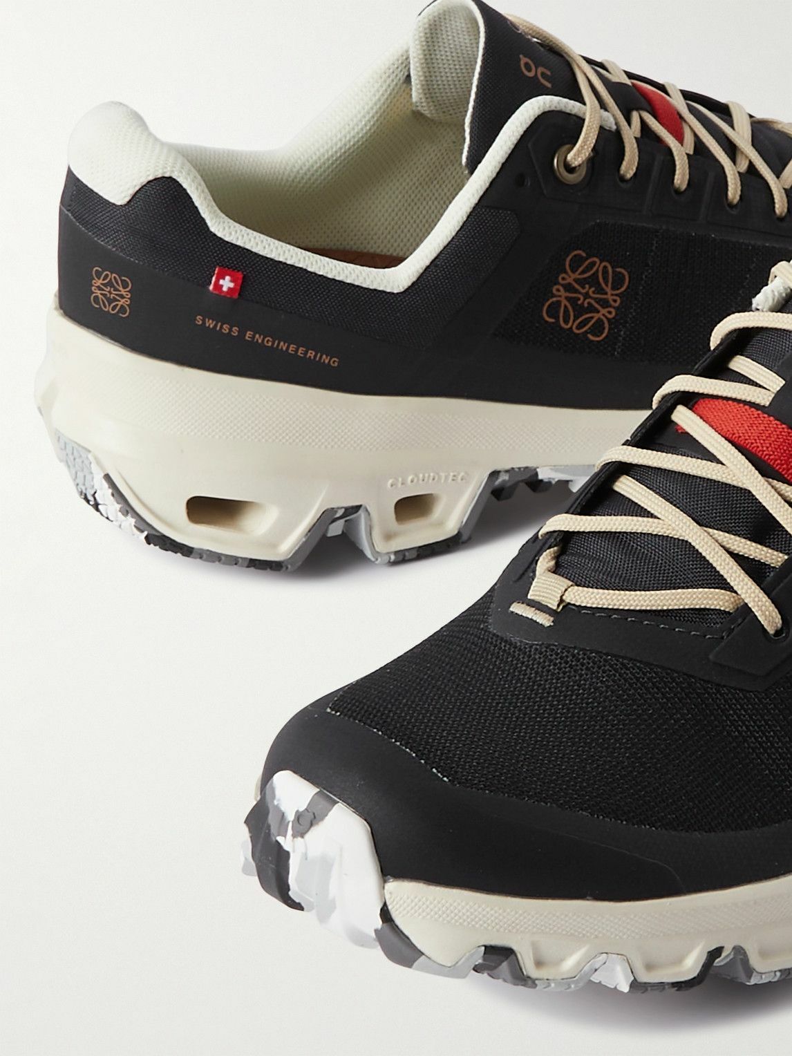 Loewe - On Cloudventure Shell-Trimmed Mesh Sneakers - Black Loewe