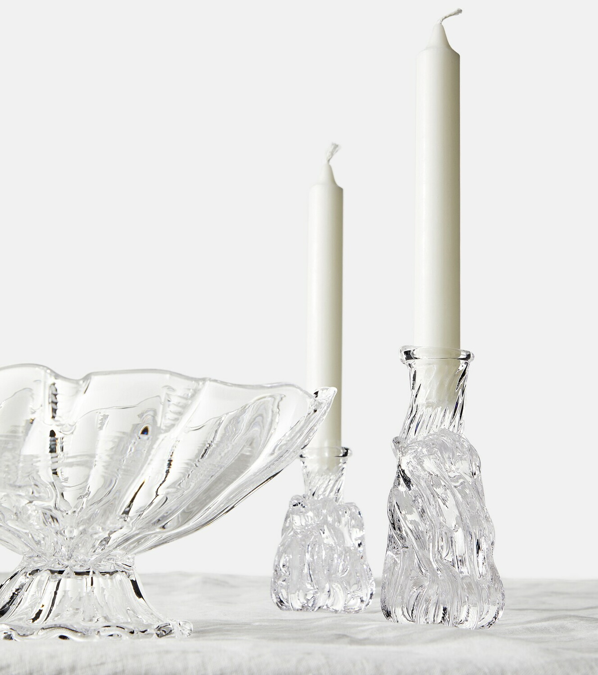 Alexander Kirkeby Set of 2 crystal candle holders