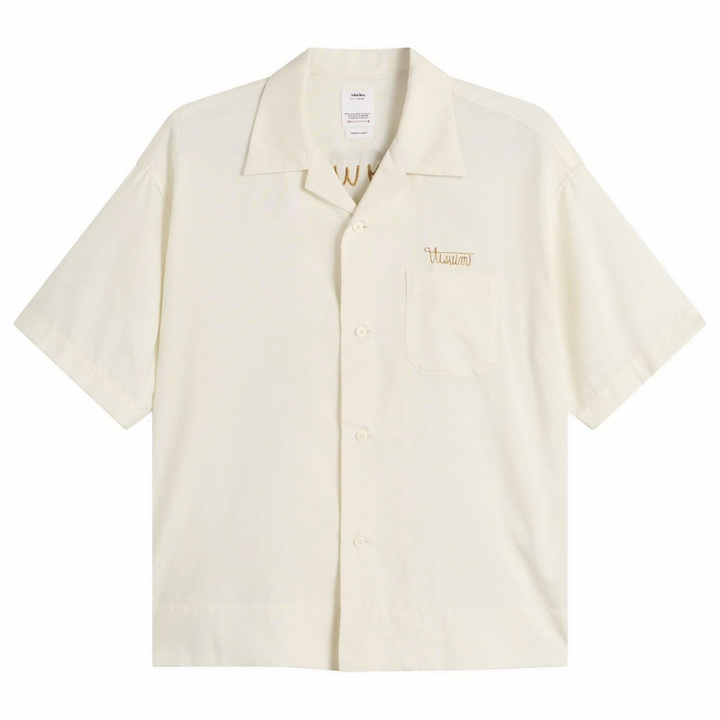 Photo: Visvim Men's Copa Silk Short Sleeve Shirt in Ivory