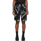 mastermind WORLD Black Allover Skull Shorts