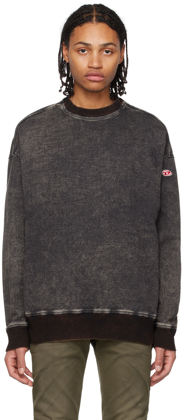 DIESEL D-Krib Track Denim Sweatshirt - Wrong Weather