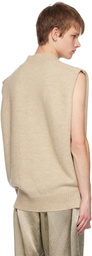 Maison Margiela Beige V-Neck Sweater