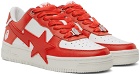 BAPE Red & White STA OS Sneakers