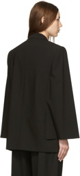 Juun.J Black Single Breasted Cape Blazer