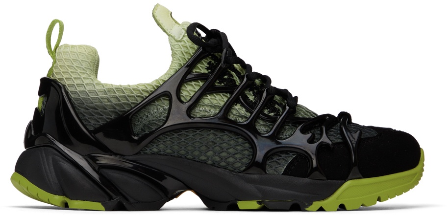 Photo: 44 Label Group Black & Green Symbiont Sneakers