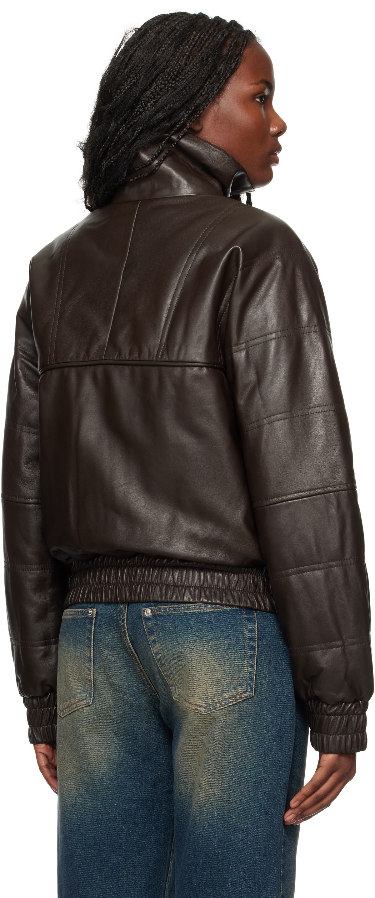 Gimaguas Brown Paula Leather Jacket