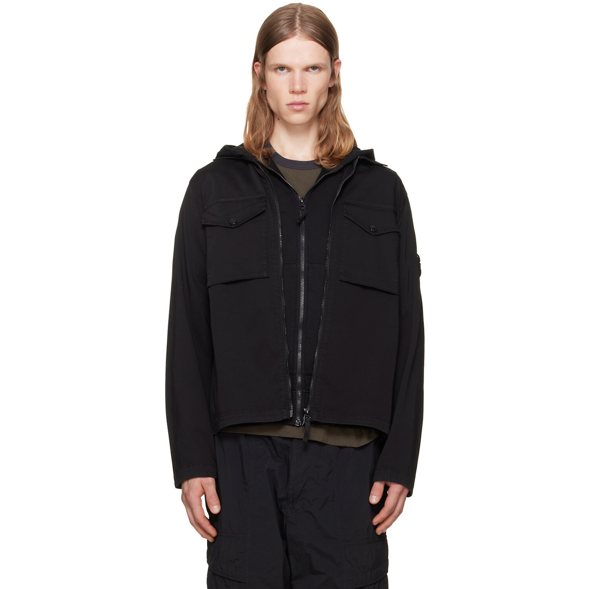 Stone Island Light Soft Shell SI Check Grid Bomber Jacket Stone Island