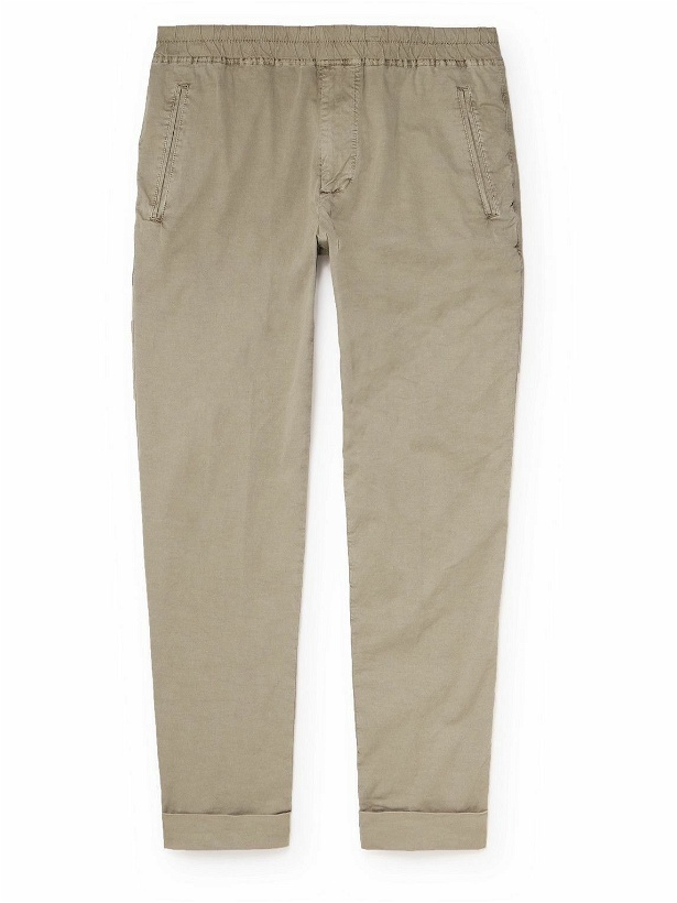 Photo: James Perse - Straight-Leg Garment-Dyed Cotton-Blend Trousers - Neutrals