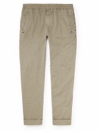 James Perse - Straight-Leg Garment-Dyed Cotton-Blend Trousers - Neutrals