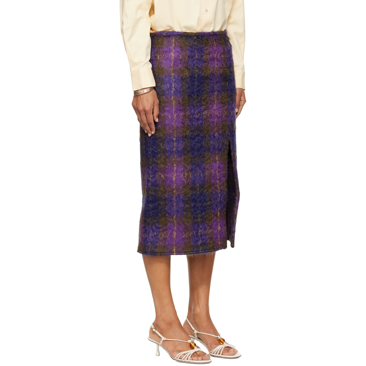 RESCHA SSENSE Exclusive Purple Kalam Skirt