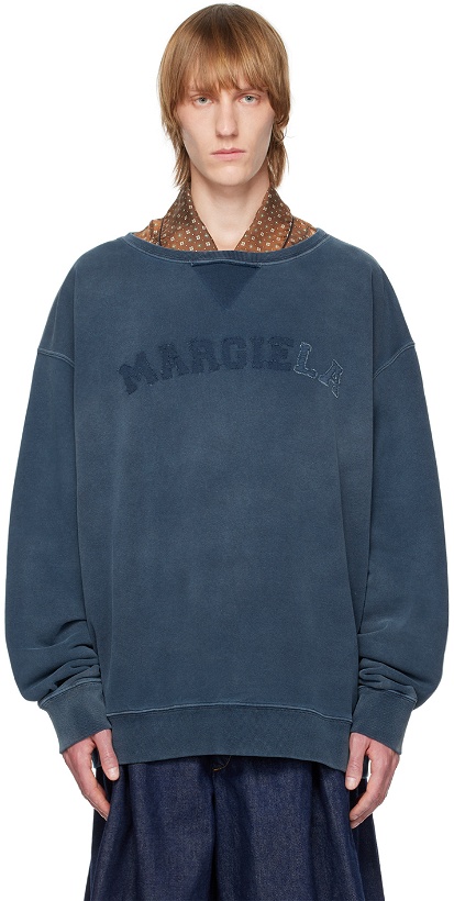Photo: Maison Margiela Blue Stitching Sweatshirt