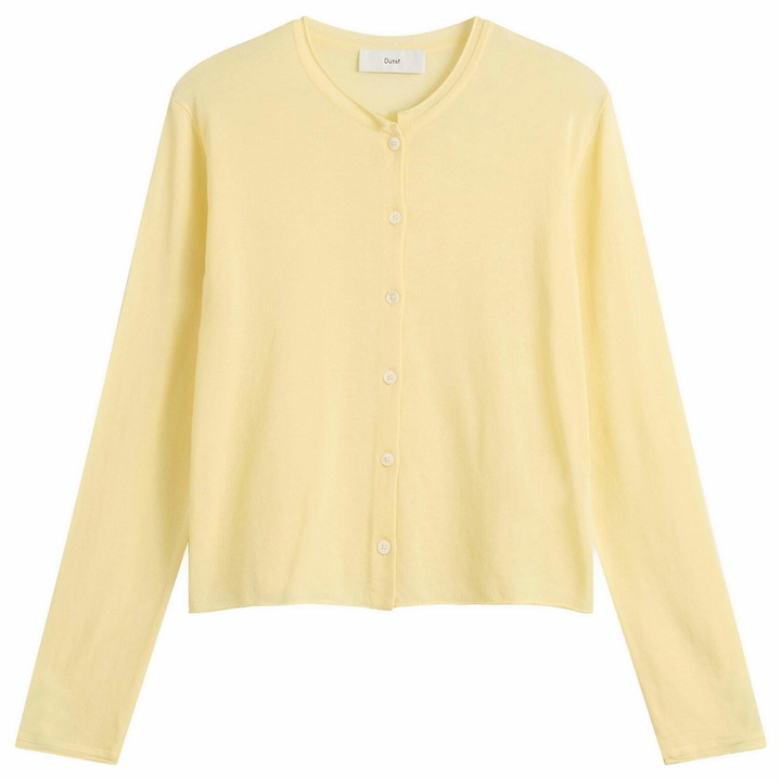 Photo: DUNST Women's Cardigan in Soft Yellow