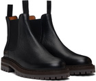 Common Projects Black Workboot Chelsea Boots