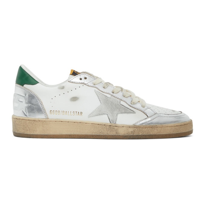 Photo: Golden Goose White and Silver Ball Star Sneakers