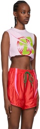 Paolina Russo Pink Cotton Tank Top