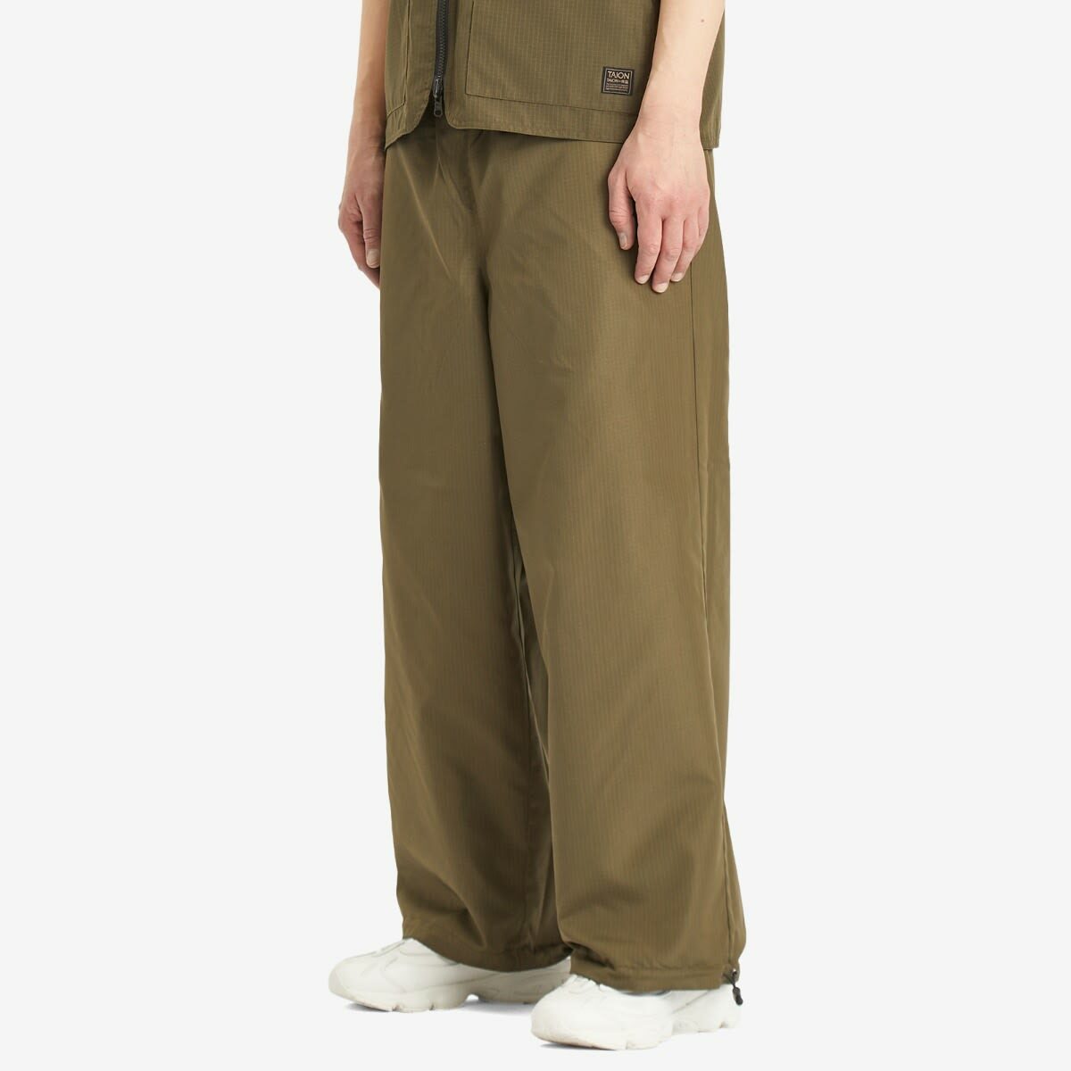 Taion Men's Military Reversible Wide Trousers in Black