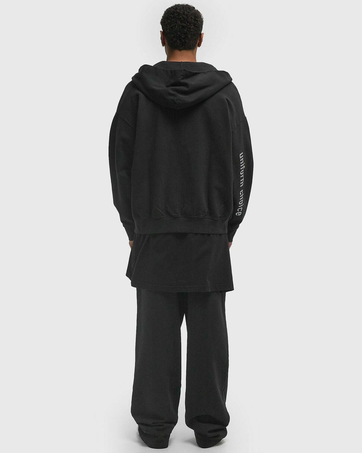 032c ROUTINE ZIP HOODIE Black Mens Hoodies/Zipper