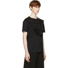 Stella McCartney Black Lace and Ruffle T-Shirt