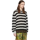 Dries Van Noten Black and White Alpaca Jevanna Sweater