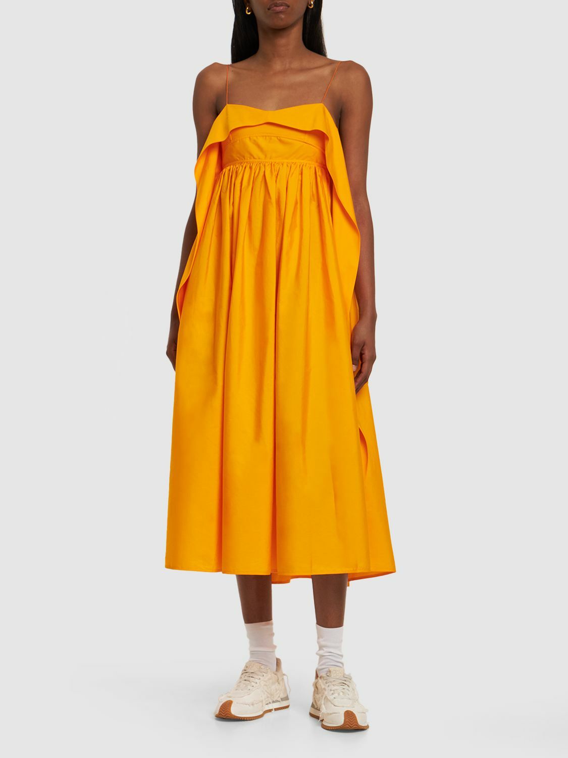 CECILIE BAHNSEN Susa Matelassé Cotton Midi Dress
