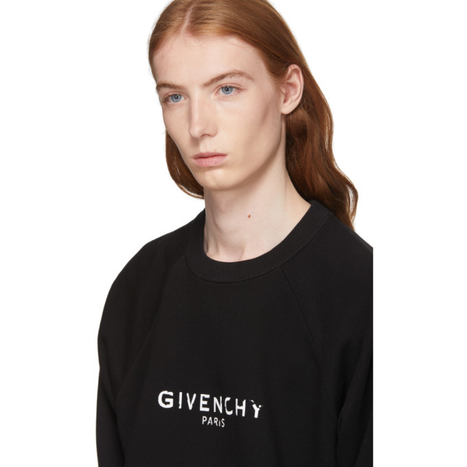 Givenchy Black Vintage Fit Logo Sweatshirt Givenchy