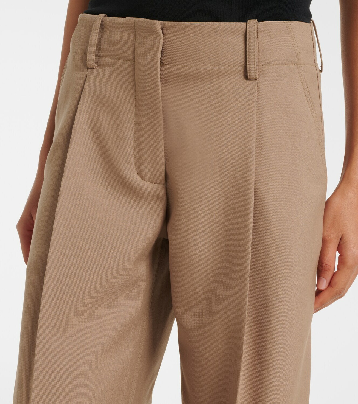 Proenza Schouler Halima wool-blend gabardine wide-leg pants