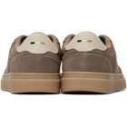 BOSS Tan Suede Trims Lace-Up Sneakers