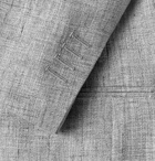 De Petrillo - Mergellina Slim-Fit Mélange Linen Suit Jacket - Gray