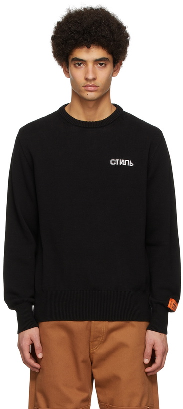 Photo: Heron Preston Black Style Sweater