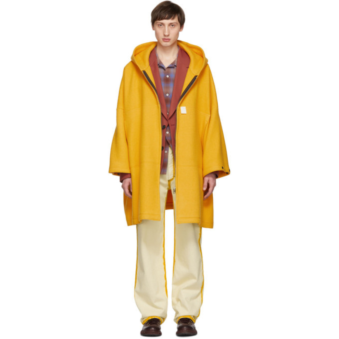 N.Hoolywood Yellow Wool Coat N.Hoolywood