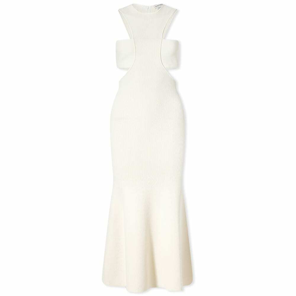Alexander McQueen Women s Harness Flared Dress In Ivory Alexander McQueen alexander-mcqueen-women-s-harness-flared-dress-in-ivory-alexander-mcqueen