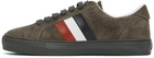 Moncler Grey Suede New Monaco Sneakers