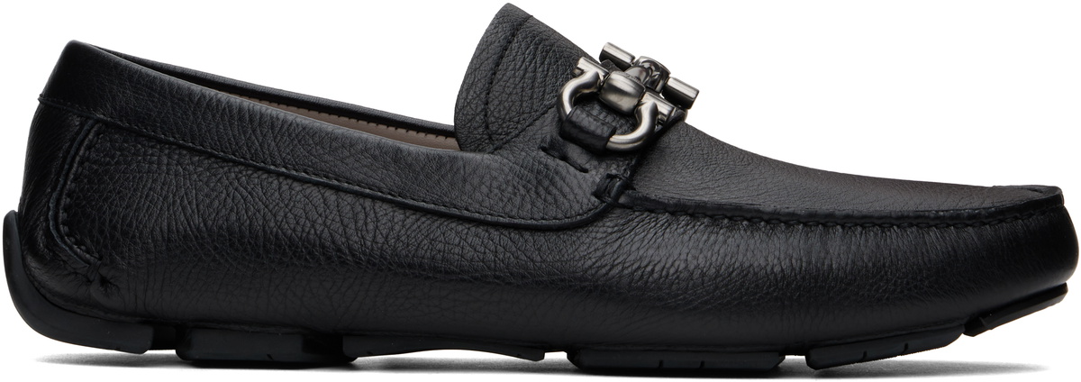 Salvatore Ferragamo Black Loafers with Metallic Detail Patent leather flats Salvatore Ferragamo Black size 36.5 EU  main image 3