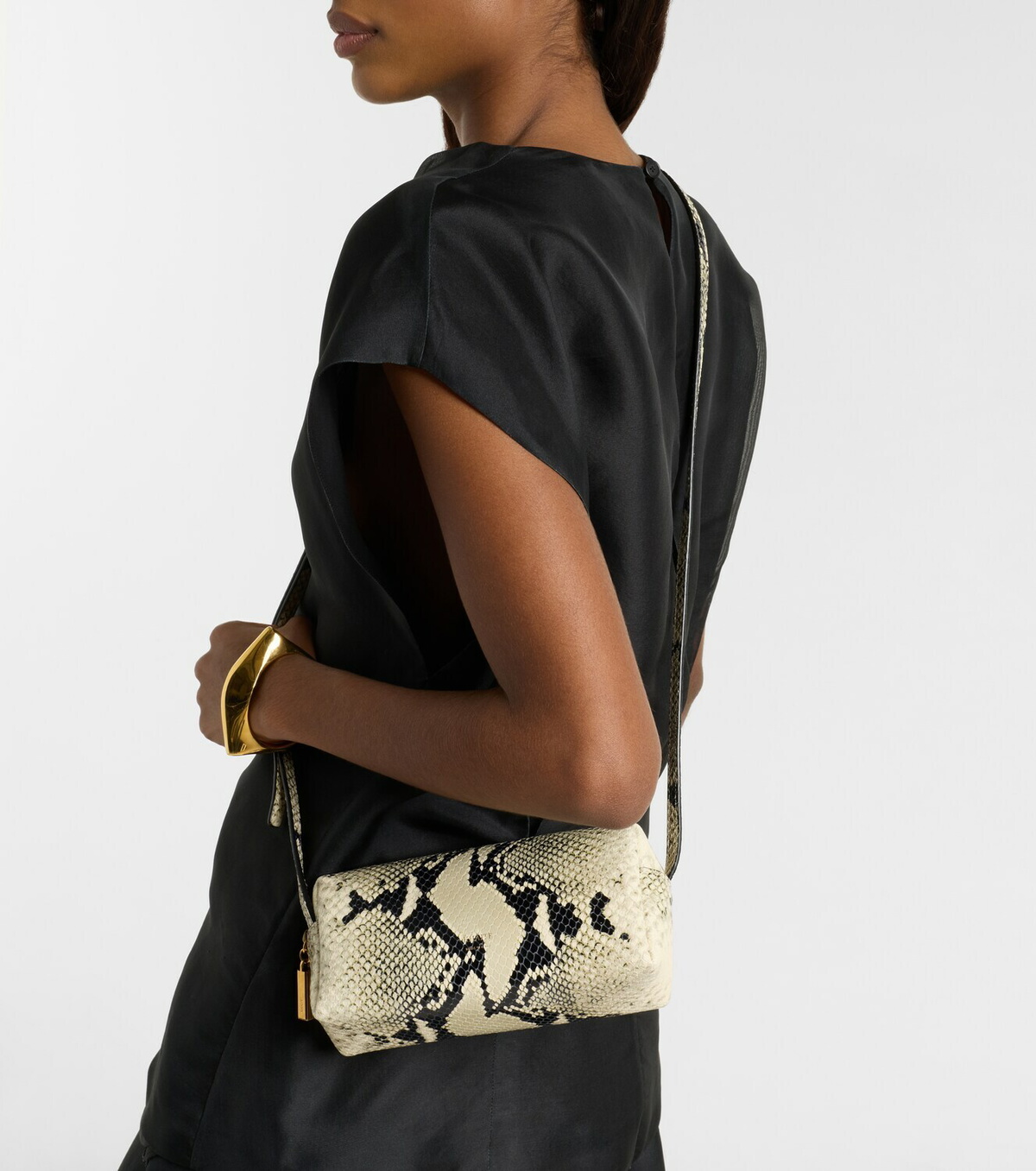 Khaite Kye Mini snake-effect leather crossbody bag