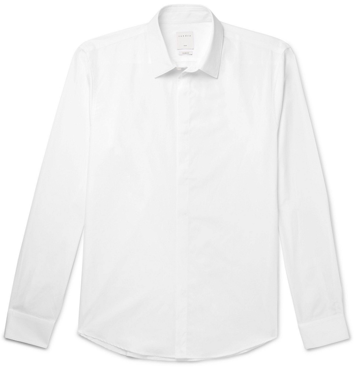 Photo: Sandro - Slim-Fit Cotton-Poplin Shirt - White