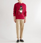 Polo Ralph Lauren - Bear-Intarsia Cotton and Linen-Blend Sweater - Multi