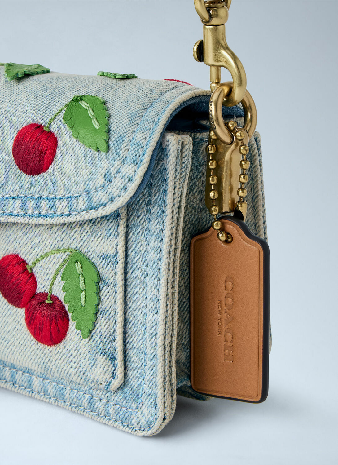 Coach Tabby Shoulder Bag 20 With Cherry Embroidery