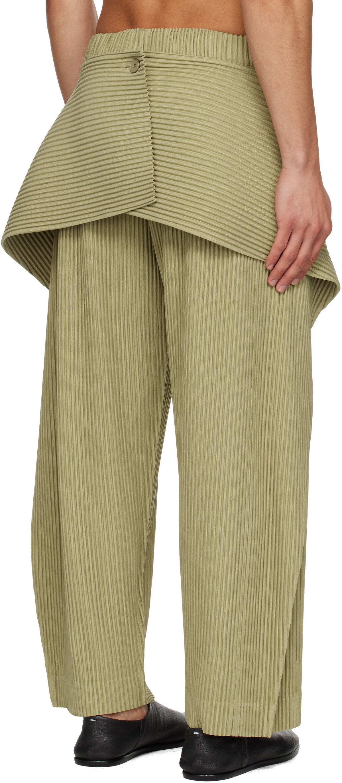 HOMME PLISSÉ ISSEY MIYAKE Beige Cover And Fold Trousers Homme