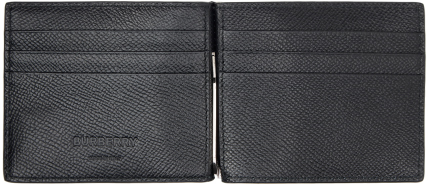 Burberry Black TB Money Clip Wallet Burberry