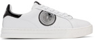 Versace Jeans Couture White & Black 88 V-Emblem Court Sneakers