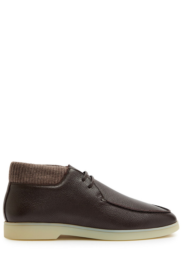 Photo: Aurélien Desert Grained Leather Boots Brown