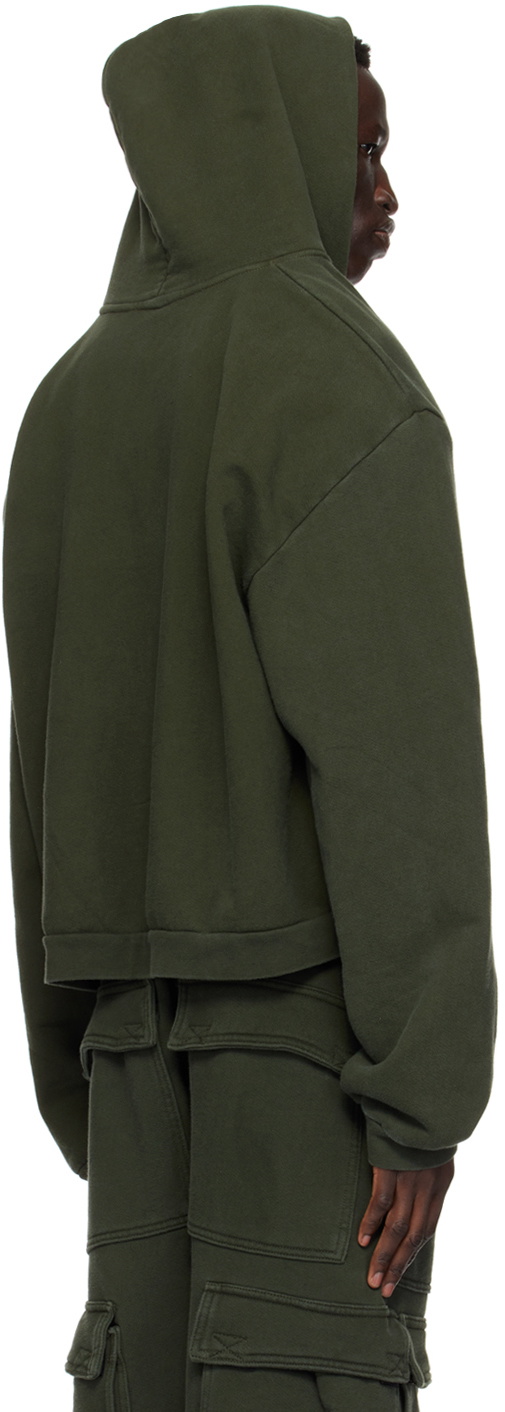 GREG ROSS Khaki Shoulder Pad Hoodie