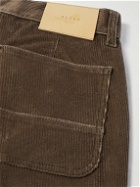 Altea - Straight-Leg Cotton-Blend Corduroy Trousers - Brown