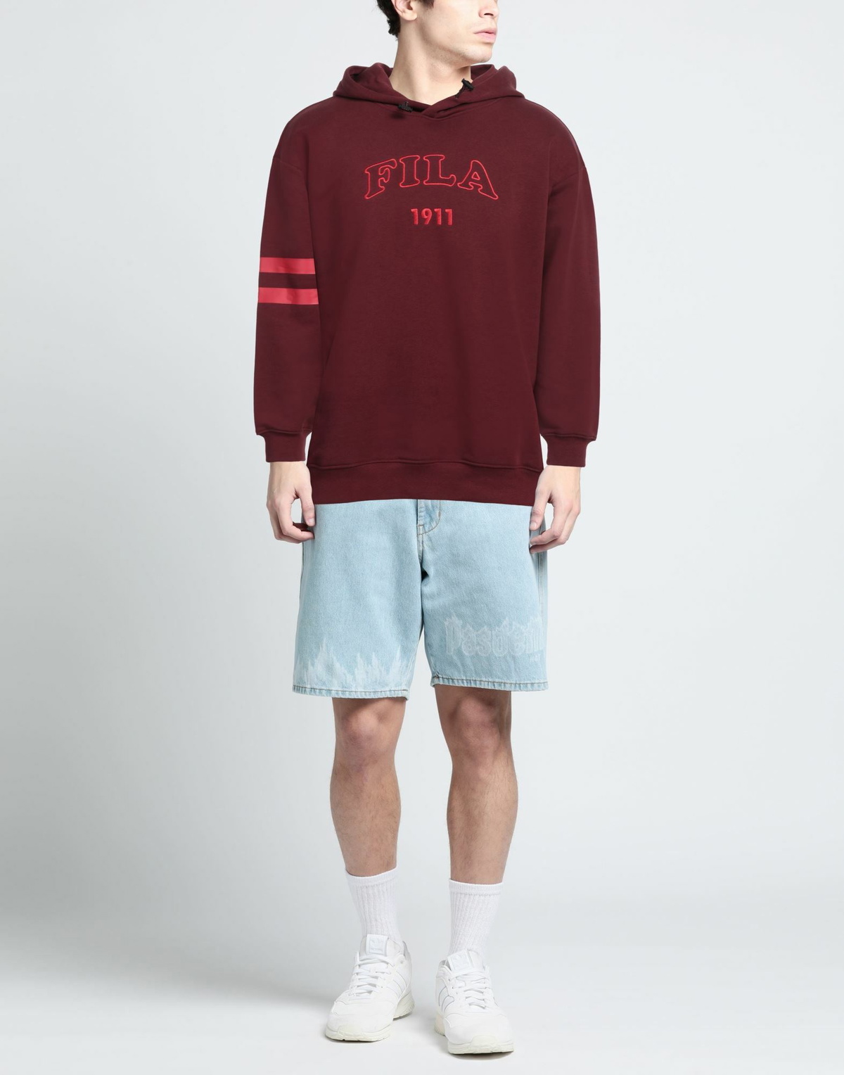 Fila Mens Sweatshirt Burgundy