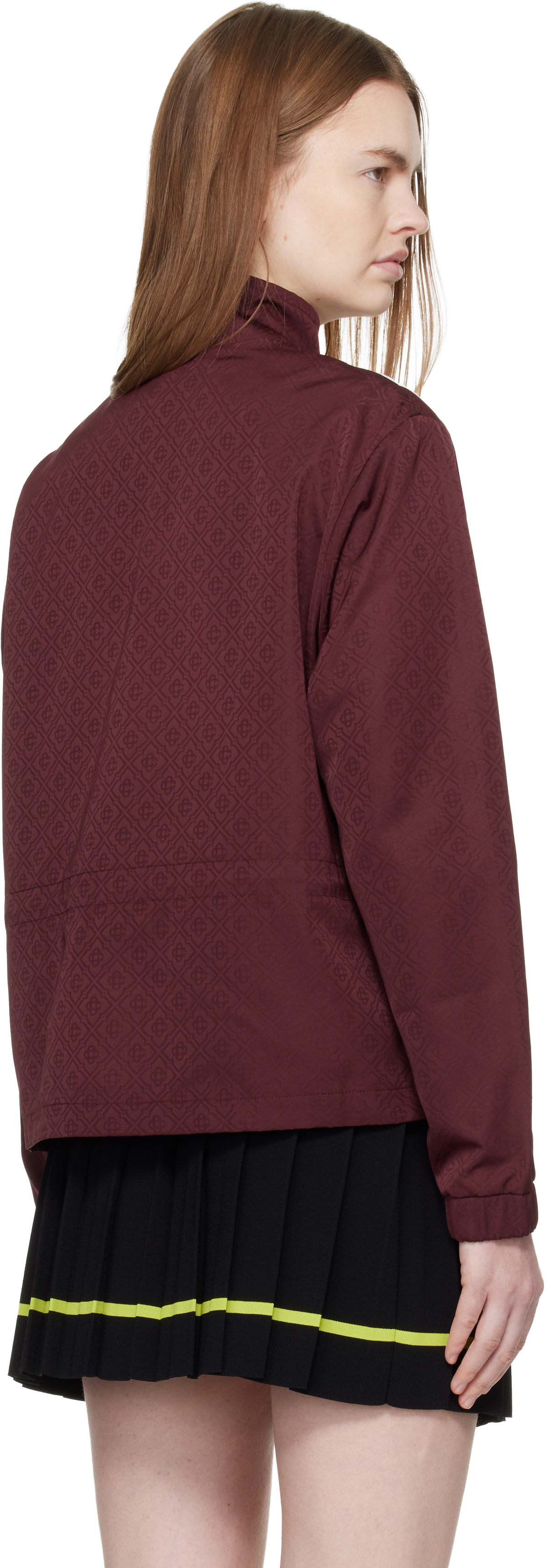 Casablanca Burgundy Monogram Windbreaker Jacket