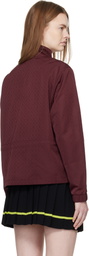 Casablanca Burgundy Monogram Windbreaker Jacket