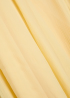 Delos Luna Draped Silk-georgette Maxi Dress Gold