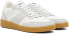 A.P.C. White & Gray Plain Sneakers